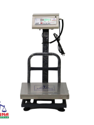 Weight Capacity 200-300kg x 50g Accuracy,Chargeable Digital Weighing Machine/Electronic Weighing Scale with Front Back Double Green Display, Stainless Steel Pan size 350mm. x 400mm.