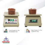 Weight Capacity 10kg x 1g Digital Weighing Machine / Weighing Scale with Front and Back Double Display for Kirana Shop, Kitchen and Commercial Purposes (Stainless steel pan size 7×9 inches, 175x225mm)