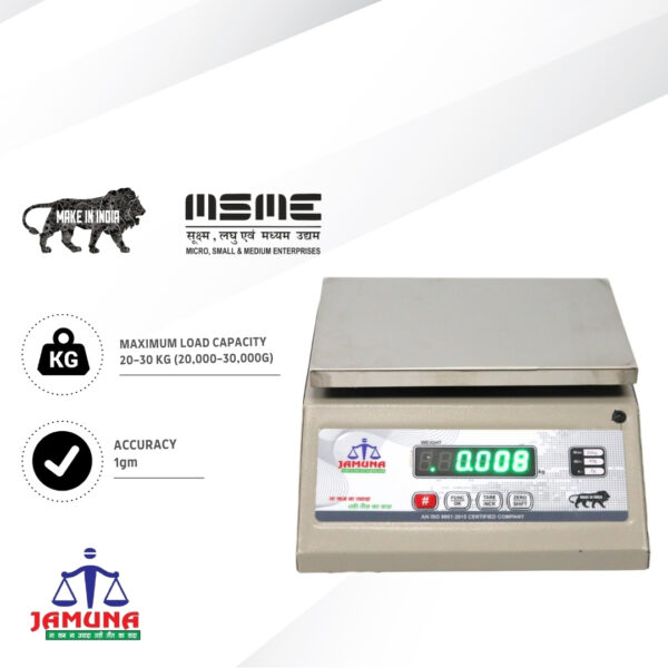 Premium 20-30Kg x 1g Digital Multi-Purpose Kitchen Balance, Parcel Weight Measuring Machine Weighing Scale (Domestic scale for Research)